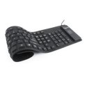 Gembird | Flexible keyboard | Wired | US | USB + PS/2