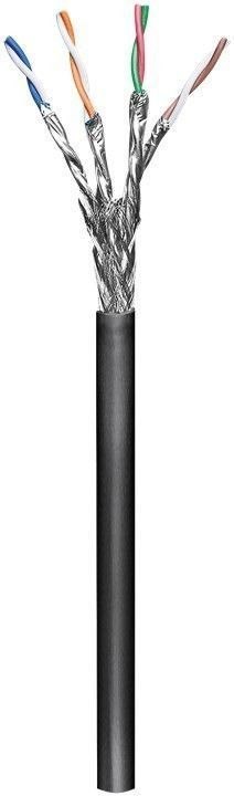 Goobay 77624 CAT 6 outdoor network cable, S/FTP (PiMF), black, 100m. Goobay