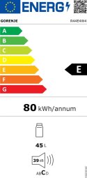 Gorenje Refrigerator | R44E4W4 | Energy efficiency class E | Free standing | Larder | Height 50 cm | Fridge net capacity 45 L |