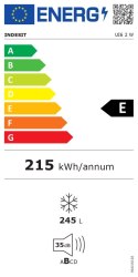 INDESIT | Zamrażarka | UI6 2 W | Klasa efektywności energetycznej E | Wolnostojąca | Wysokość 167 cm | Całkowita pojemność netto