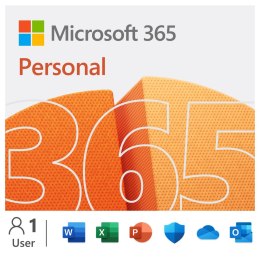 Microsoft | 365 Personal | QQ2-01897 | M365 Personal | FPP | Okres licencji 1 rok (y) | Angielski | EuroZone Medialess