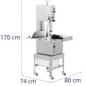 Piła do kości mięsa masarska elektryczna 78 x 74 cm 1500W