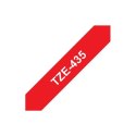 Brother | 435 | Laminated tape | Thermal | White on red | Roll (1.2 cm x 8 m)