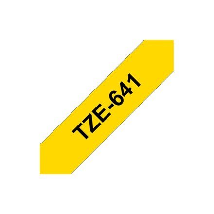 Brother | 641 | Laminated tape | Thermal | Black on yellow | Roll (1.8 cm x 8 m)