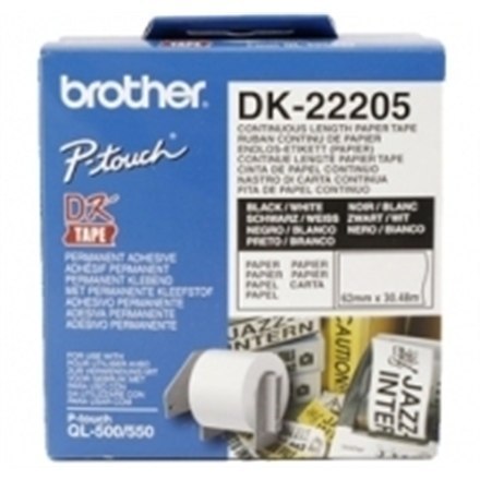 Brother | DK-22205 | Thermal paper | Thermal | Black on white | Roll (6.2 cm x 30.5 m)