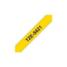 Brother | S621 | Laminated tape | Thermal | Black on yellow | Roll (0.9 cm x 8 m)