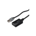 Logilink | USB extension cable | Female | 4 pin USB Type A | Male | Black | 4 pin USB Type A | 5 m