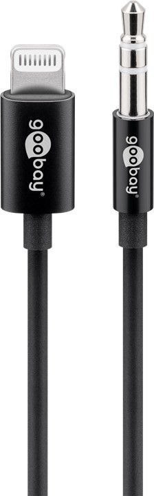 Goobay | Audio cable | Male | Apple Lightning | Mini-phone stereo 3.5 mm | Black | 1 m