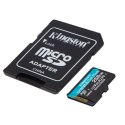 Kingston | microSD | Canvas Go! Plus | 256 GB | MicroSD | Pamięć flash klasy 10 | Adapter SD