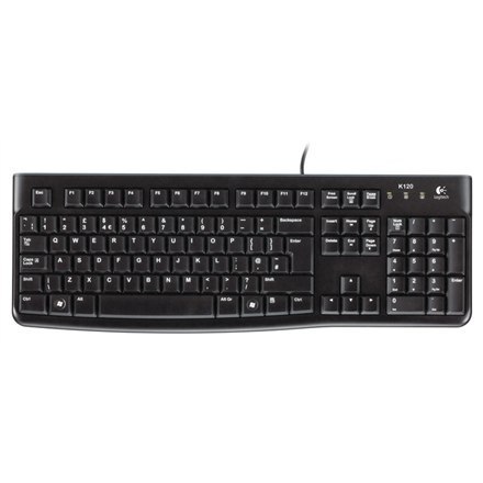 Logitech | K120, US | Standard | Przewodowa | US | 1.5 m | Czarna | Port USB | US International | 550 g