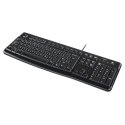 Logitech | K120, US | Standard | Przewodowa | US | 1.5 m | Czarna | Port USB | US International | 550 g