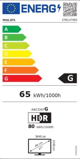 Philips | Monitor profesjonalny | 27B1U7903/00 | 27 