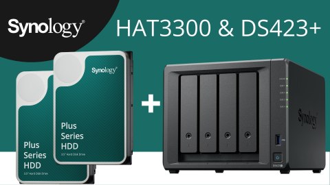 Synology DS423+ (3x4TB Bundle) 4-bay/Intel Celeron J4125/2GB DDR4/4 x 3.5" Hot-Swap/2x1GbE/2xUSB3.2/2Fan | Synology | Rack NAS |