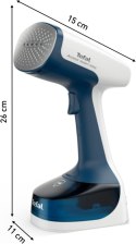 TEFAL Hand Travel Steamer | DT7130 | Handheld | 1400 W | 0.15 L | 25 g/min | Blue/White