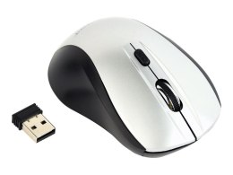 Gembird | Myszka Optyczna MUSW-4B-02-BS Bezprzewodowa USB Czarno-Srebrna