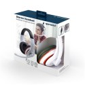 Gembird | Stereo Headset | MHS 03 WTRDBK | White and Black Color with Red Ring | 3.5 mm | Headset