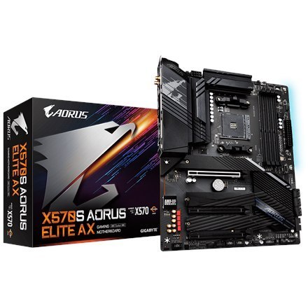 Gigabyte | X570S AORUS ELITE AX 1.1 M/B | Processor family AMD | Processor socket AM4 | DDR4 DIMM | Memory slots 4 | Supported h