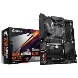 Gigabyte | B550 AORUS ELITE AX V2 1.0 | Rodzina procesorów AMD | Gniazdo procesora AM4 | DDR4 DIMM | Gniazda pamięci 4 | Liczba