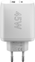 Goobay | Ładowarka USB-C PD Podwójna Szybka (45 W) | 65412 | N/A