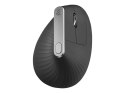 Logitech | Ergonomiczna mysz | MX VERTICAL | Bezprzewodowa | USB, Bluetooth | Grafitowa