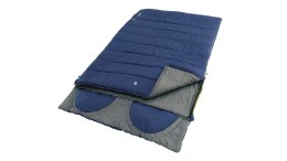 Outwell Contour Lux Double Sleeping Bag, Both side zipper, Imperial Blue