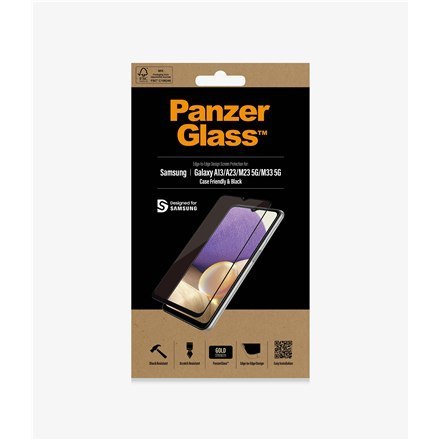 PanzerGlass | Ochraniacz ekranu - szkło | Samsung Galaxy A13 | Szkło hartowane | Czarny | Przezroczysty