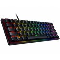 Razer | Huntsman Mini 60% | Klawiatura dla graczy | Opto-mechaniczna | Podświetlenie LED RGB | RU | Czarna | Przewodowa