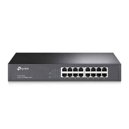 TP-LINK | Switch | TL-SF1016DS | Unmanaged | Desktop/Rackmountable | 10/100 Mbps (RJ-45) ports quantity 16 | 1 Gbps (RJ-45) port