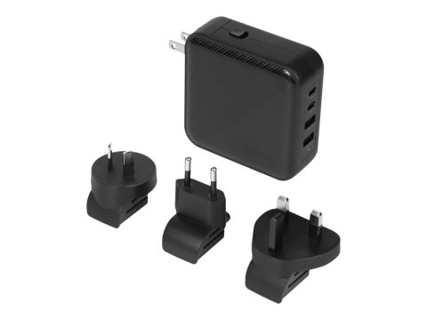 Targus power adapter - GaN - 2 x USB-C, 2 x 9 pin USB Type A - 100 Watt