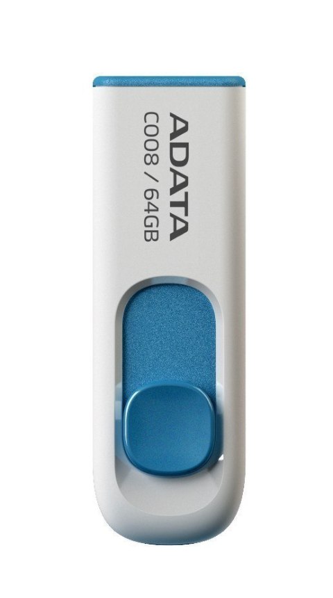 ADATA | C008 | 64 GB | USB 2.0 | Biało/Niebieski