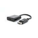 Adapter wideo Cablexpert | 19-pinowe HDMI typu A | żeńskie | 20-pinowe DisplayPort | męskie | czarne | 0,1 m