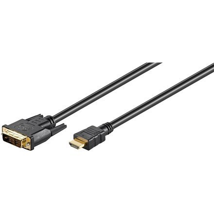 Kabel przewodzący sygnał wysokiej jakości z 19-pinowym złączem HDMI typu A męskie do 18+1-pinowego cyfrowego złącza DVI (Single-