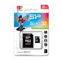 Silicon Power | 32 GB | MicroSDHC | Pamięć flash klasy 10 | Adapter SD