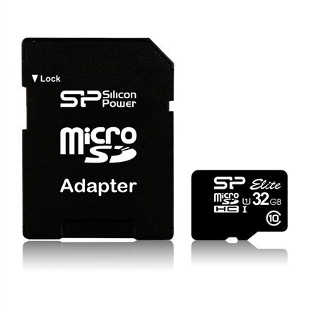 Silicon Power | Elite UHS-I | 32 GB | MicroSDHC | Pamięć flash klasy 10 | Adapter SD