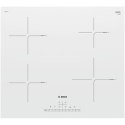 Bosch Hob PUE612FF1J Induction, Number of burners/cooking zones 4, White, Display, Timer
