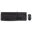 Logitech MK120 Keyboard and MYSZ, Keyboard layout Russian, Black, MYSZ included, Russian, USB Port